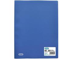 Elba Pochette de 30 Protège-documents souples 60 vues en polypropylène opaque A4 Bleu