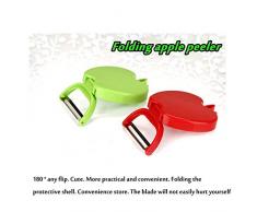 Générique Fruits Légumes Eplucheur Cutter en plastique pliable (Vert) uniquement