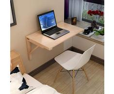 ZXYY Table à rallonges Murale en Bois Massif Naturel Table de Bureau Pliante pour la Cuisine et la Table à Manger Ordinateur Apprentissage Bureau détude pour Enfants (Tailles Multiples)