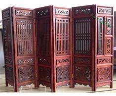 WCHAODING 14,75 pouces exquis chinois sculpté à la main et Boxwood Sculpture Paravent Décoration Artisanat décoratif Tabletop