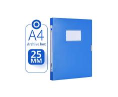 Bestgift Boîte de Classement Classement de Papiers en Plastique 318 * 238mm Bleu 25mm