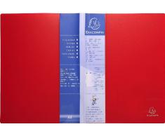 Exacompta Kreacover Up line Porte-vues A4 avec porte étiquette 8/10e 3 Faces 80 vues Rouge