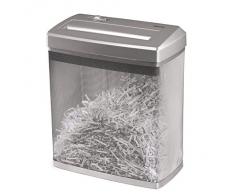 Hama Destructeur de documents "Premium X6M" (jusqu'à 7 feuilles, coupe en travers, déchiqueteuse de papier, documents, plastique, cartes de crédit, panier en métal de 14 litres, destructeur) Argent