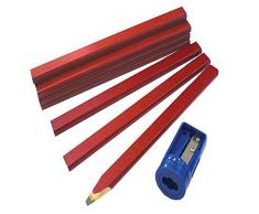 Faithfull CPR12S Tube de crayons de charpentier avec taille-crayon