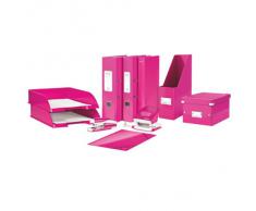 Leitz 50082023 Perforatrice de Bureau Métallique NeXXt Capacité de Perforation 30 Pages Livré dans un Emballage Blister - Rose Métallisé