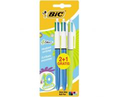 Bic Couleurs Stylo-Bille Pack de 2 +1 Gratuit - Couleur Assortis