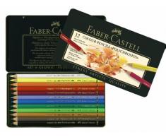 Faber-Castell 110012 Crayon Polychromos boîte métal de 12 pièces