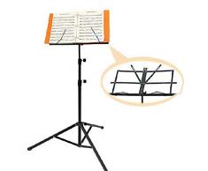 SIWUXIE Musique Stand, Pliable et Music Stand Abaissé, Sol Permanent Trépied Lutrin, pour Orchestre Instrument de Musique Performance Pratique Lecture Écriture