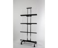 Alba DDPURM Présentoir de sol mobile transparent structure chromé Taille M