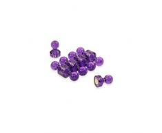 Magnet Expert Petit Violet acrylique Punaise Magnet - 11mm de diamètre x 17 mm de haut (1 paquet de 10)