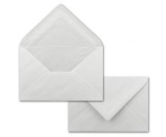 Enveloppes doublées en papier de soie DIN C6 - 11,2 x 16 cm - avec collage humide, Blanc 90 g/m² Lot de 50 weiss