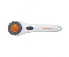 Fiskars Cutter Rotatif, Ø 45 mm, Pour droitiers et gauchers, Orange/Blanc/Gris, 1003736