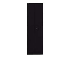 Bisley Armoire à portes battantes UNIVERSAL, h x l x p 1950 x 600 x 400 mm, 4 tablettes, 5 hauteurs de classeurs, noir | E782A04B6633 - Armoire datelier Armoire de bureau Armoire métallique Armoires datelier Armoires de bureau Armoires métalliques
