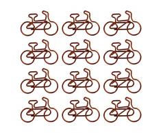 Gespout 12 Pièces Trombones en Forme de Vélo Clip de Signet Papeterie Etudiant Fournitures Scolaires de Bureau