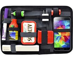 Cocoon Grid-IT - Organiseur de poche 12 avec sangles élastiques/Système dorganisation / Pochette pour IPad 12 pouces – Noir-gris