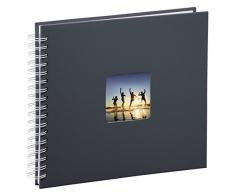 Hama Album Photo Fine Art (format 28 x 24 cm, 50 pages blanches, à spirale) Gris