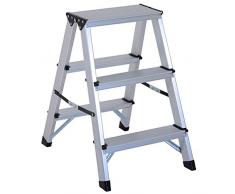 Marchepied escabeau double pliant antidérapant hauteur max. 59 cm charge max. 150 Kg aluminium