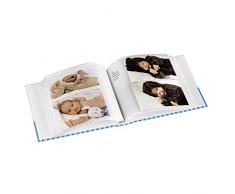 Hama Album Tim (album enfants pour 200 photos au format 10x15cm, zone détiquetage des notes et de dessins personnels, format de lalbum 22,5 x 22,5cm) bleu