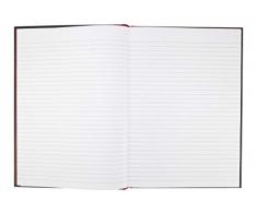 Cahier Oxford relié à couverture rigide noir et rouge Format A4 Lot de 3 a4