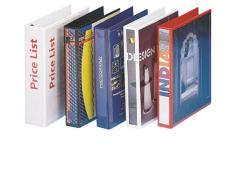 Esselte - Esselte Essentials - 49717 - Classeur à anneaux personnalisable - A4 - Capacité de 280 feuilles - Carton recouvert de polypropylène - 4 anneaux - Noir