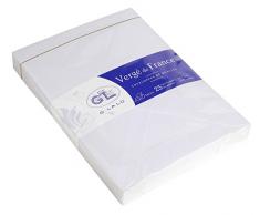 G.Lalo Papier cartonné 25 Enveloppes Vergé 162 x 229 mm Gommée/Doublée 22,90 x 16,20 x 1,70 Blanc