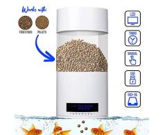 Gofun Mangeoire automatique pour poissons 2019 avec fonction mémoire et double alimentation pour aquarium, maison, bureau