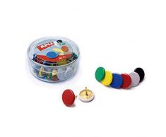 Box 50 Couleurs Apli punaises assorties 11733
