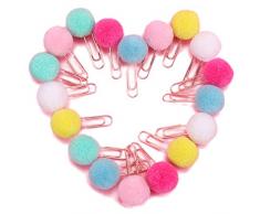 10 Pièces/Set Trombones Couleur Mini Porte-papier Clip Macarons Balle Clips Binder Mignon Fournitures De Bureau Pinces Papier (couleurs Aléatoires)