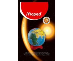 Maped - Taille-crayon Globe - 1 Trou - Taille-Crayon avec Réservoir - Réserve en Métal