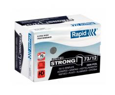 Rapid Agrafes SuperStrong 73/12, Longueur 12 mm, 5000 Agrafes, Agrafe jusqu’à 70 feuilles, Fil dur galvanisé, 24890800