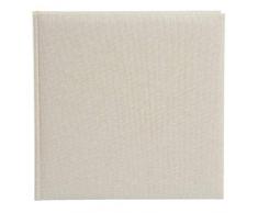 Goldbuch Album Photo Summertime Trend 2 avec 60 Pages Blanches avec intercalaires en pergamine, Album de Souvenirs avec Couverture en Lin, Album Photo à Coller 24605, Beige, 25 x 25 x 4 cm