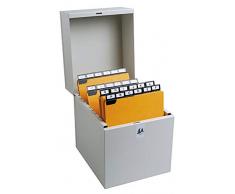 Boite a fiches metalib - classement de 500 fiches en hauteur - 148x105mm a 150x105mm