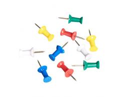 AmazonBasics Lot de 200 punaises Pointe en acier Couleurs assorties