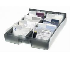 HAN VIP XXL 2016-693 Boîte de classement pour cartes de visite 2200 cartes A8 maximum Gris transparent 215 x 300 x 68 (Import Allemagne)