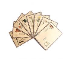 24 pcs/lot Nmini Retro Vintage Papier kraft enveloppes carte cadeau Envelop