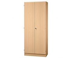 FINO Armoire de bureau - 4 tablettes, h x l x p 2004 x 800 x 420 mm façon hêtre - Armoire Armoire de bureau Armoire pour bureau Armoires Armoires de bureau Armoires pour bureau Mobilier de bureau Armoire à portes battantes Armoires