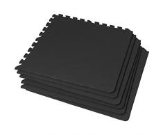 Gorilla Sports 6 Tapis de Protection en Mousse - épaisseur 1,2cm - 12 pièces d'about - Coloris Noir, Bleu, Gris, Rouge, Bois foncé, Bois Clair