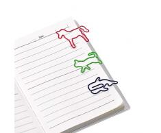 Magiin 60pcs Animaux Trombones en Métal Multicouleur Formes Différentes Clips, pour Carte Fichier Document Note Marque Scolaire Bureau Étudiant