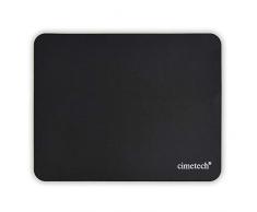 cimetech Tapis de Souris Bureau Tapis Souris Mousepad 23 x 18 cm Ultra Mince améliore la Vitesse et la précision, Base en Caoutchouc Antidérapante, Texturée Résistant à Usure Lavable, Noir