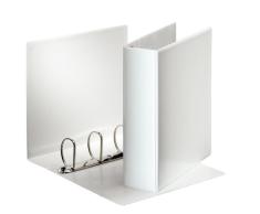 Esselte - Esselte Essentials - 49706 - Classeur à anneaux personnalisable - A4 - Capacité de 580 feuilles - Carton recouvert de polypropylène - 4 anneaux - Blanc