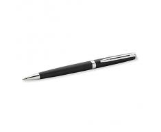 Waterman Hemisphere 2010: Stylo Bille Noir Mat CT, Attributs Chromés, Mécanisme à Twist, Livré en Ecrin Waterman