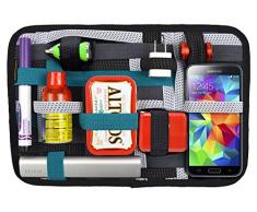 Cocoon Grid-IT - Organiseur de Poche 12 avec Sangles élastiques/Système dorganisation/Pochette pour IPad 12 Pouces – Noir-Gris