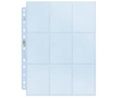 Ultra Pro - Platinum Hologram Pages - Feuilles de classeur - 100 feuilles de 9 cases (11 Trous)