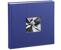 Hama Album Photo Fine Art (format 30 x 30 cm, 100 pages blanches, sans spirale) Bleu