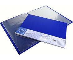 Exacompta - Réf 88102E - Un Porte Vues UP-LINE en Polypro Rigide Opaque 8/10ème A4 20 Vues Bleu