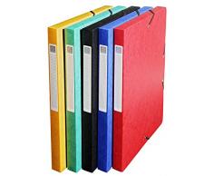 EXACOMPTA 50710E Boite de classement Exabox Dos 25mm Carte lustrée Scotten - A4 Couleurs aléatoires