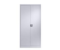Mauser Armoire métallique à portes battantes - 4 tablettes, p 500 mm - aluminium - Armoire Armoire métallique Armoire à portes battantes Armoires Armoires métalliques Armoires à portes battantes Armoire de bureau Armoires de bureau