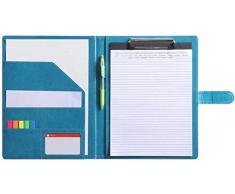 Protège-document Pour Bloc-notes Standard de Format A4 - Avec Poche Intérieure (Turquoise)