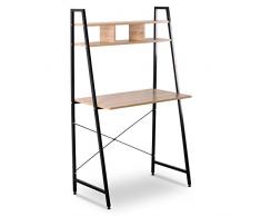 WOLTU TSB05hei Bureau dordinateur Table de Bureau à Domicile Station de Travail en Bois et Acier,Environ 84x46x140 cm,12kg