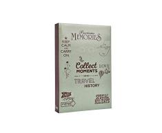 ARPAN Album pour 300 Photos de 10 x 15 cm avec Espace mémo à côté de Chaque Photo et Pages à Pochettes, Slogan Art, 22 x 4.5 x 33 cm Approx